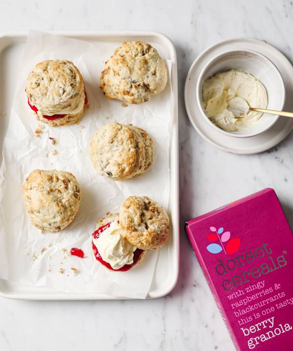 Berry granola scones