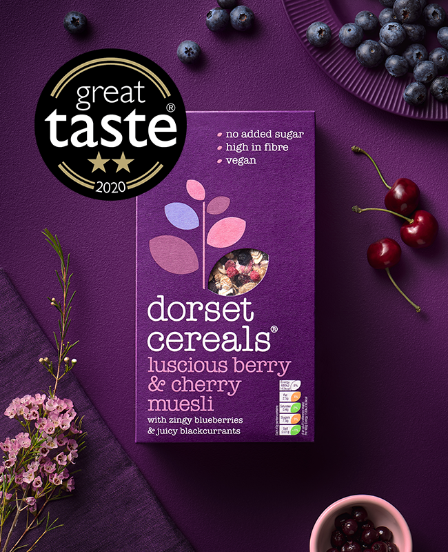 luscious berry & cherry muesli