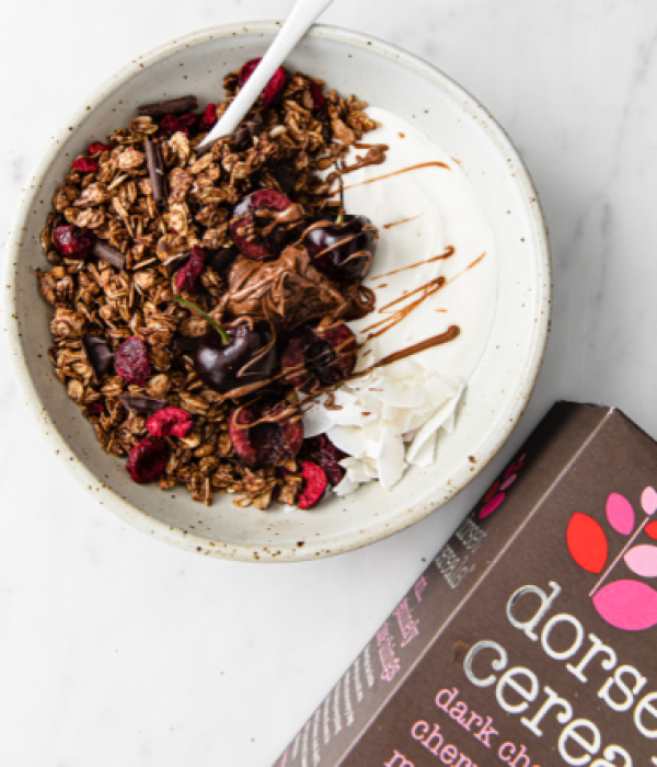 Choc Cherry granola bowl