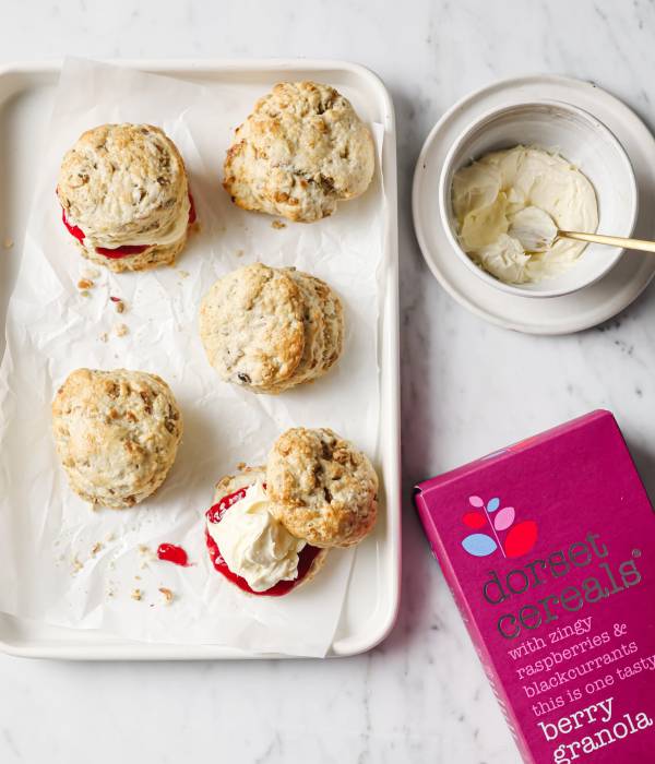 Berry granola scones